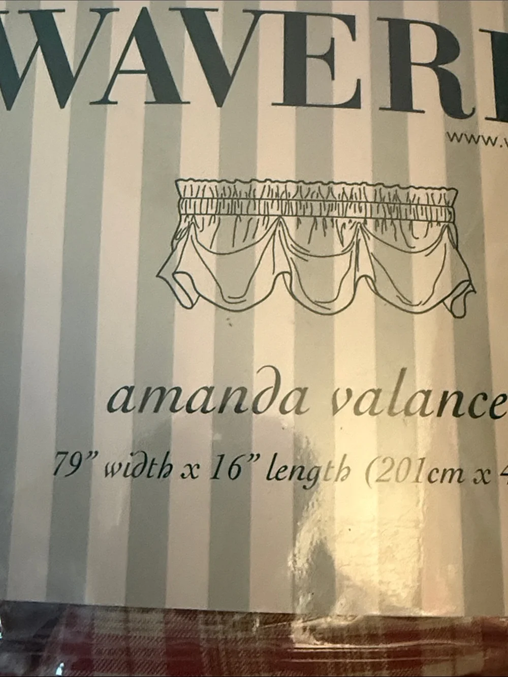 Waverly Amanda Tea Rose plaid farmhouse/country curtain valances